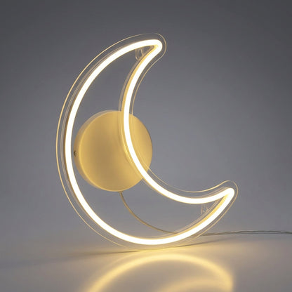 Moon Neon Light - Glowing Lunar Wall Decor