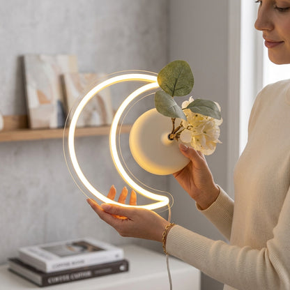 Moon Neon Light - Glowing Lunar Wall Decor
