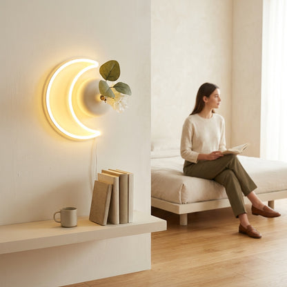 Moon Neon Light - Glowing Lunar Wall Decor