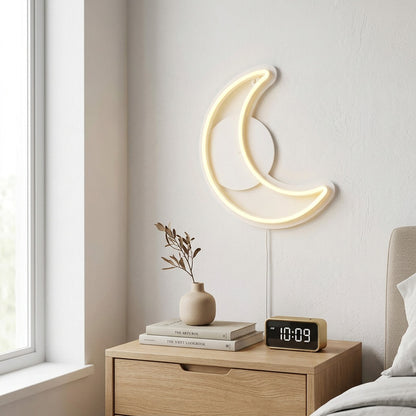 Moon Neon Light - Glowing Lunar Wall Decor